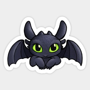 Dark Baby Dragon Sticker